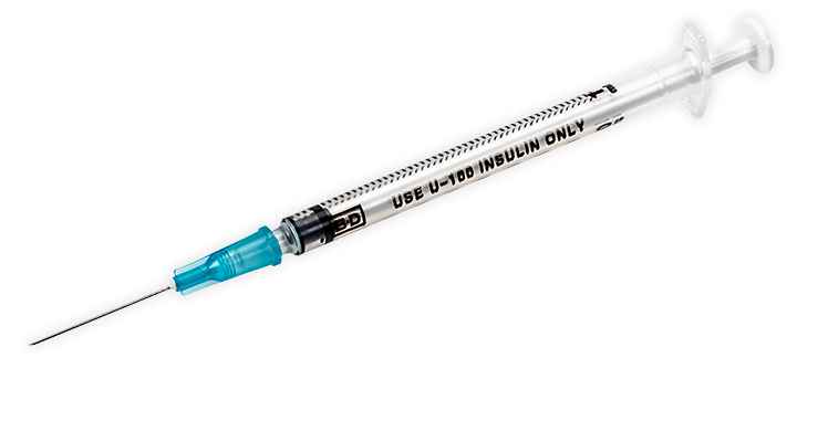 1 Ml Insulin Syringe U 100 Slip Tip With Precisionglide Needle 25g X 1 0 5mm X 25mm