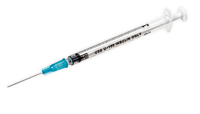 1 Ml Insulin Syringe U 100 Slip Tip With Precisionglide Needle 25g X 1 0 5mm X 25mm