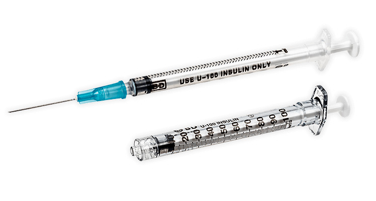 1 Ml Insulin Syringe U 100 Slip Tip With Precisionglide Needle 25g X 1 0 5mm X 25mm
