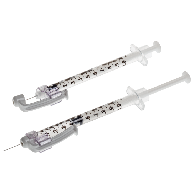 BD SafetyGlide™ Syringe with Integrated Needle for Tuberculin and